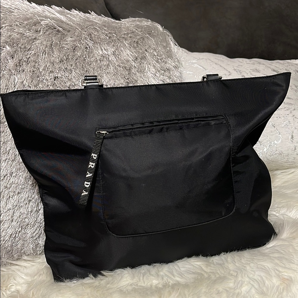 Prada Black Nylon Tote Bag